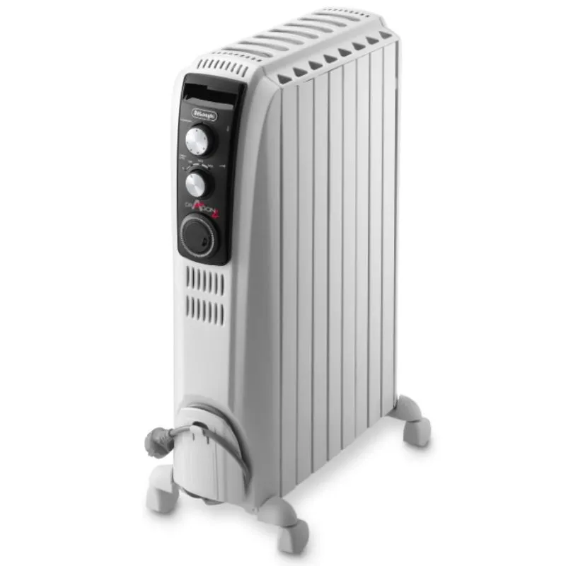 DeLonghi Dragon 4 oil filled radiator in a modern UK bedroom