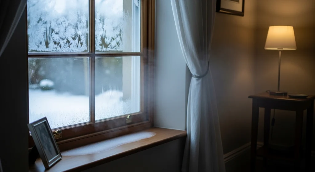 cold air entering through window draught UK home